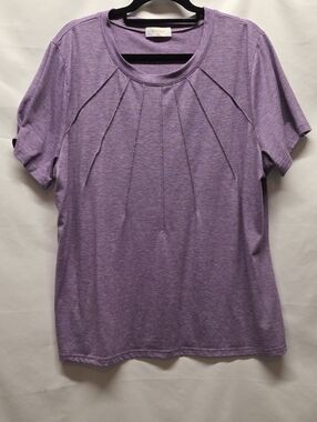 Rosvigor Lavender Pleated Short Sleeve Tee